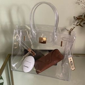 Clear bag with gold hardware ✨